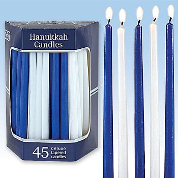 Premium Chanukah Candles Blue/White
